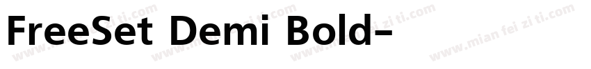 FreeSet Demi Bold字体转换